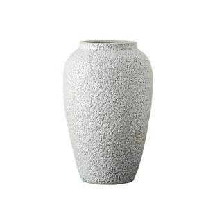 花瓶高级感复古白色陶瓷花器客厅插花水培鲜花荷花中古风餐桌摆件