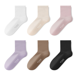 【孙颖莎同款】亲相见袜子女纯棉松口袜夏薄款无骨月子袜中筒棉袜