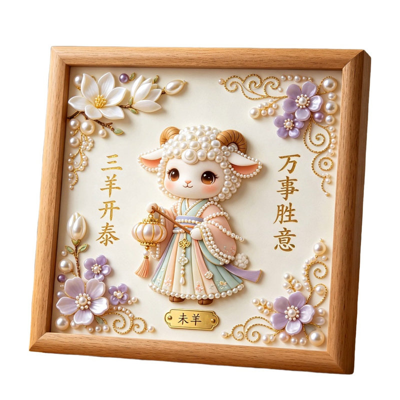 十二生肖钻石珍珠贴画手工diy