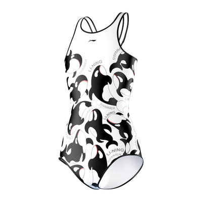 李宁中大童专业训练竞速款游泳衣