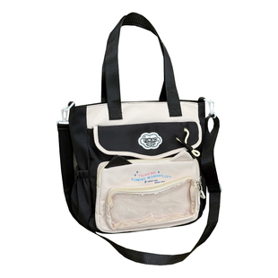 日系ins可爱痛包单肩包补习手提袋 初高中学生上课通勤斜挎包包女