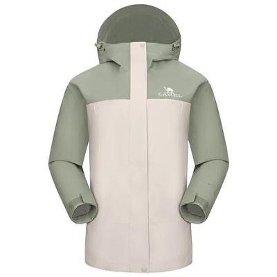 骆驼北风冲锋衣女新款单层防风防水夹克男拼色外套户外旅游登山服