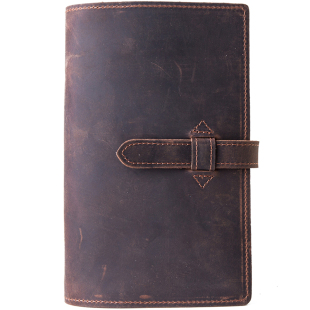 复古活页夹A6A5A7手帐本 旅行记事本牛皮本 真皮笔记本文艺日记本