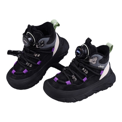 Jeep儿童秋冬款棉鞋加绒保暖舒适