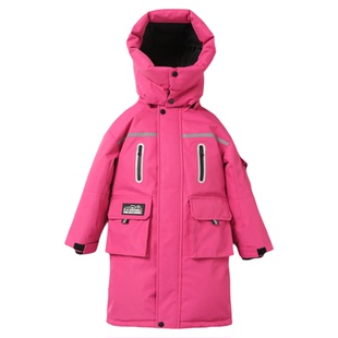 极寒儿童羽绒服男童加厚外套防风防水女童羽绒服中长款2026新款爆