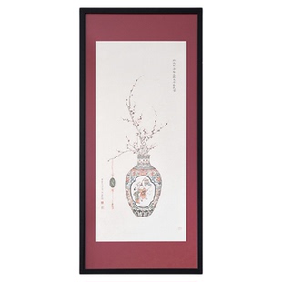 若奈典藏款！东方文房瓷彩入画《福喜同瓶》清雅富贵阖家卧室玄关