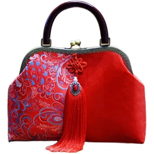 凤鸾凤和鸣-超大包中国风婚包秀禾服新娘包新中式喜妈妈包材料包