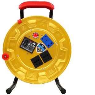 线盘带线漏电保护移动电缆绕线收纳盘收电线拖卷线器家用插座线板