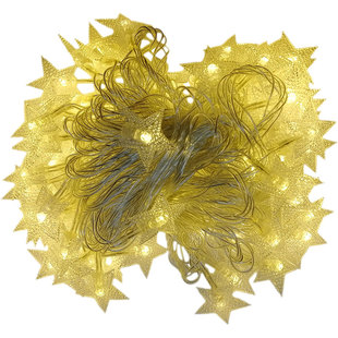 五角星星灯彩灯闪灯串灯满天星户外露营电池遥控求婚房间生日圣诞