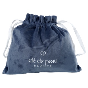 CPB/肌肤之钥灰色绒布大号抽绳袋 专柜赠品化妆包 便携束口收纳包