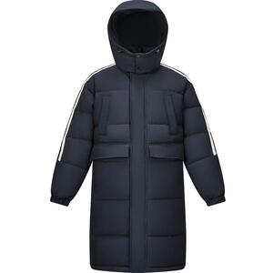 森马羽绒服男三防中长款外套2024新款撞色运动风冬装厚款情侣时尚