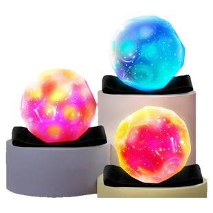 发光腕带月球石手腕弹力球儿童带绳男孩月石球弹弹球解压球类玩具