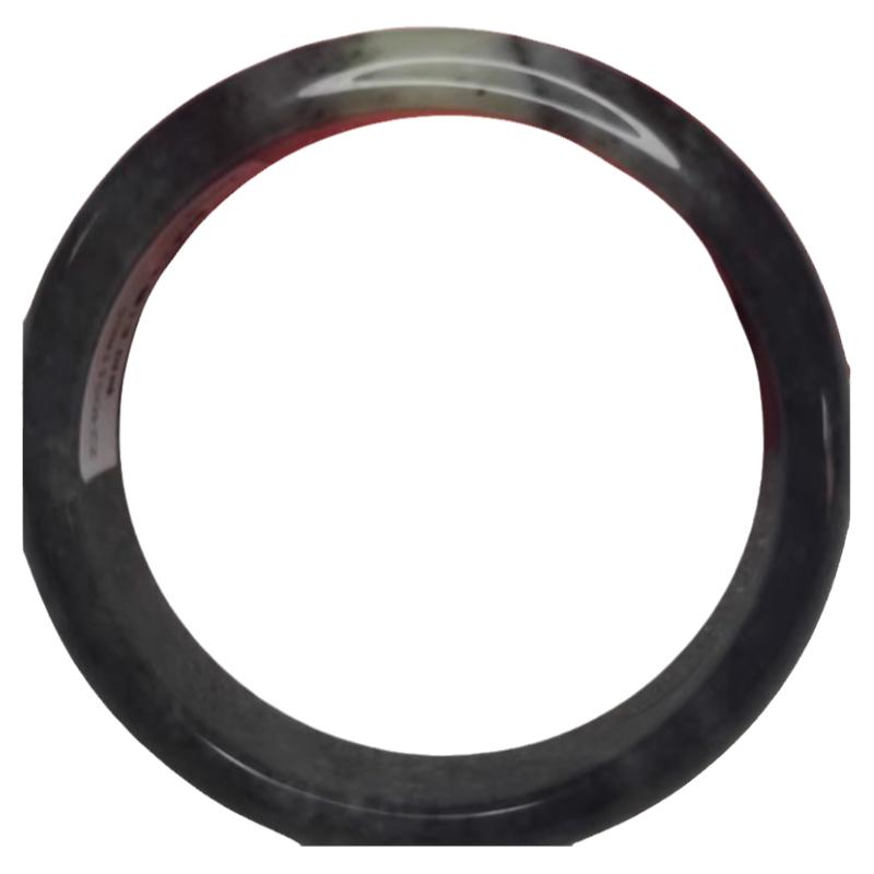 和田玉籽料墨玉(聚墨青花:)手镯。内径58.1mm。源头工厂性价比高