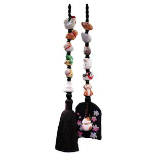 日本生肖招财猫平安汽车挂件车内吊饰挂饰高级感2023新款男女生