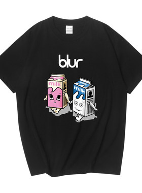 Blur青年T欧美风模糊乐队情侣T恤