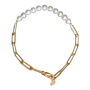 小立交/天然珍珠手链女ins潮小众设计手工方链闺蜜礼物复古不褪色