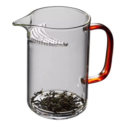 茶水分离公道杯茶漏一体月牙过滤绿茶杯家用泡茶壶滤网喝茶茶滤