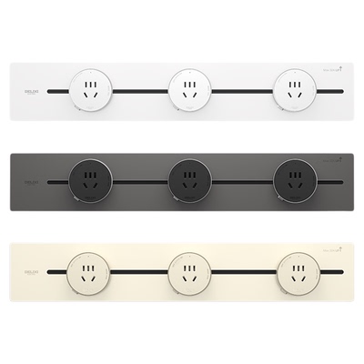 德力西超薄款轨道插座家用餐边柜