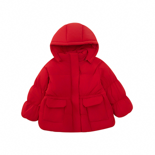 女童羽绒服90白鸭绒商场同款加厚女孩中长款保暖外套2025新款冬季