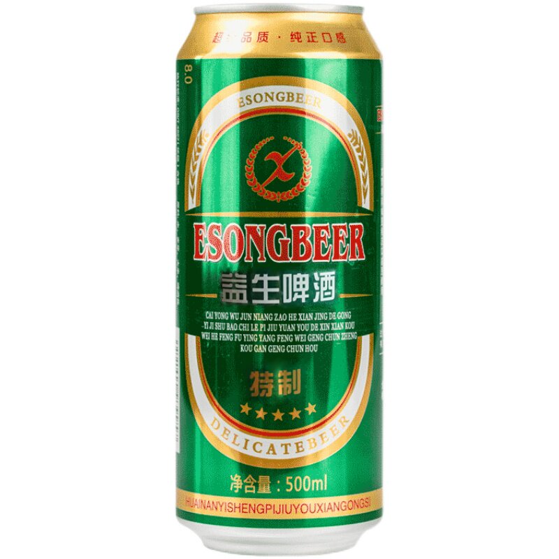 益生啤酒500ml_6精酿听整箱罐装国产精酿易拉罐清淡啤酒特价清仓