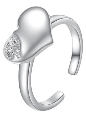 爱心食指开口戒指女简约轻奢精致