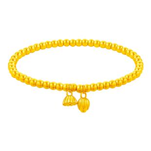 金包银两世欢手链女款转运珠手环莲蓬手串送女友老婆手镯节日礼物