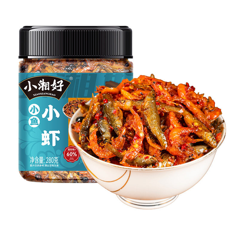 湖南小鱼小虾即食下饭菜瓶装熟食