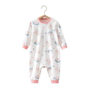 贝肽斯儿童睡衣秋冬加厚纯棉睡袋男女宝宝连体睡衣四季长袖家居服