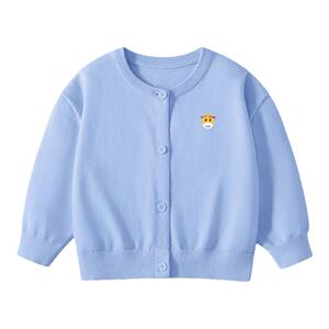 班吉鹿儿童开衫纯棉针织毛衣男女小童保暖圆领外套秋冬上衣童装