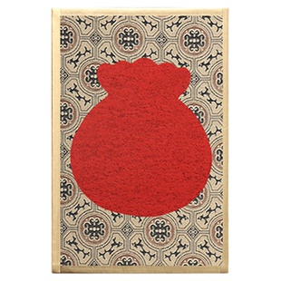 福袋形宋锦硬卡摆台小号迷你文创礼品手写书法卡纸国风锦锻布面金色宣纸楮皮纸混色玻璃画框小卡纸金边硬卡