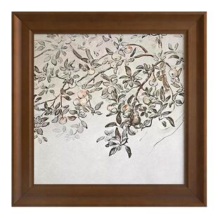 L平安果》法式中古风装饰画美式复古玄关餐厅挂画美拉德卧室线稿