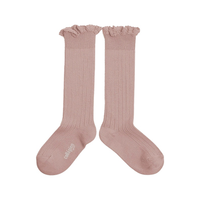 法国进口蕾丝花边女童公主袜长袜