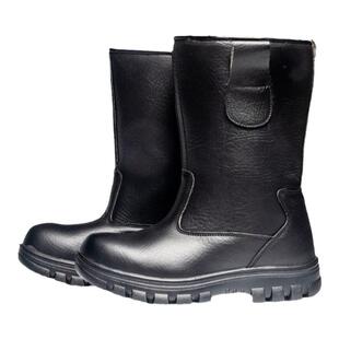 冬季劳保鞋羊毛皮毛一体靴子加绒电焊工油田棉老保靴防砸防刺棉靴