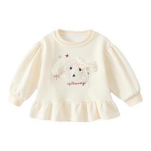 女童卫衣2026新款今年流行爆款儿童上衣早春宝宝洋气时髦韩系春装