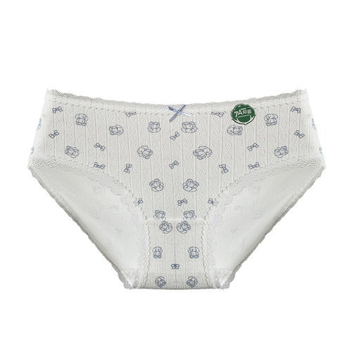 绵柔小熊~女生舒适纯棉三角裤女士高颜值7a级抗菌内裤女2026新款