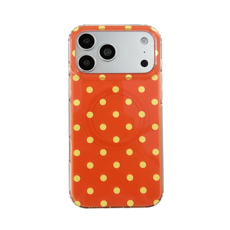 星期四巴黎波点适用iphone18苹果17promax气质16pro小众15清新14女生13包AI独立按键磁吸圆边气囊防摔手机壳