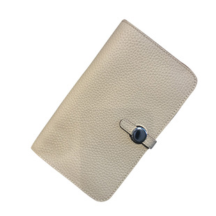 H家真皮护照夹男女长款卡包ins简约牛皮钱包手包证件包机票保护套