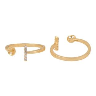 14K包金保色微镶天然白贝带珍珠托鱼尾活口戒托手工diy饰品配件