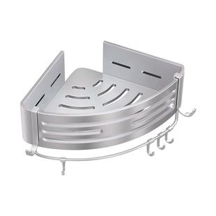 枪灰卫生间置物架浴室三角架子免打孔壁挂厕所洗手间洗漱台收纳架