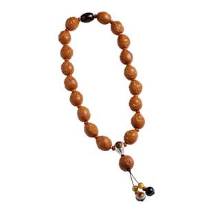 橄榄核手串原籽雕刻众生相佛念珠配饰三眼天珠盘文玩菩提男女手持