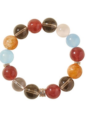 正品天然水晶手串五福行定制