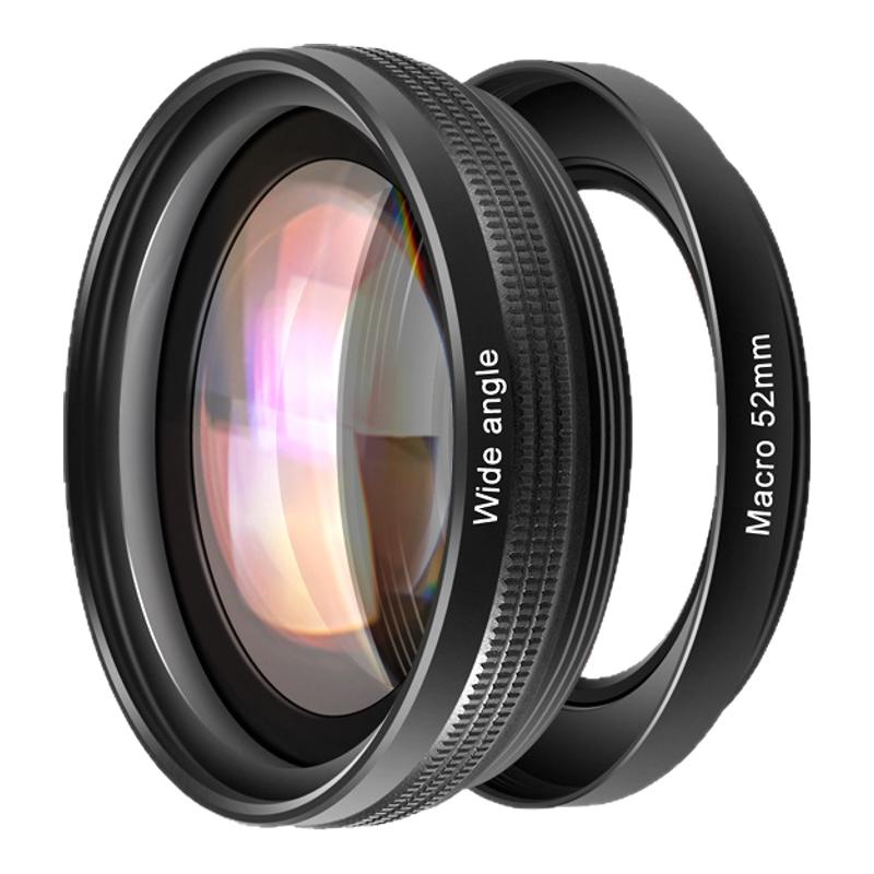 52MM广角微距二合一相机附加镜适用索尼ZV1/RX100M7/佳能G7X系列