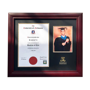 证书展示画框实木相框定制任意尺寸荣誉证书框墨尔本毕业文凭证书