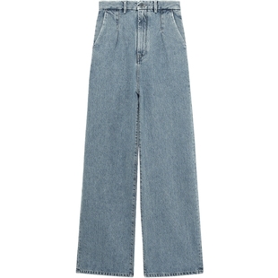 IT LouLou Studio女装牛仔裤长裤新款时尚水洗磨白直筒裤ATTLUEXM