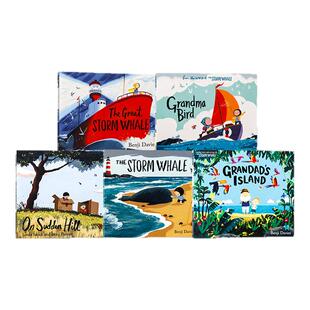暖暖的爱国际大奖英文原版绘本5册爷爷的天堂岛 Grandad's Island 本吉戴维斯Benji Davies小熊很忙系列作者3-6岁暖心治愈亲情友情