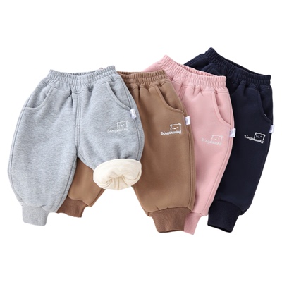 宝宝冬季加绒加厚外穿裤子