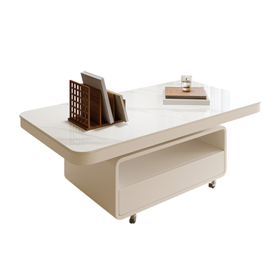 客厅家用可移动钢化玻璃岩板茶几