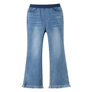 【商场同款】安奈儿童装女童牛仔裤秋微喇轻薄AG436595