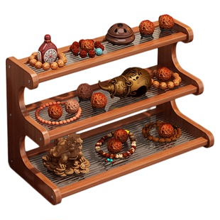 博古架桌面多层摆件架中式复古风置物架文玩摆件展示架核桃手串架