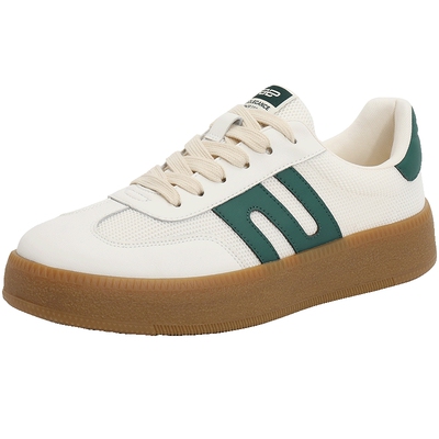 百丽网面透气休闲板鞋德训